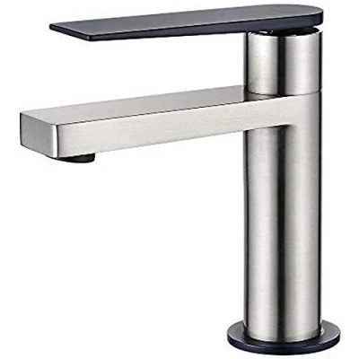 Afbeelding van GRIFEMA zilver G11001 badkraan, hendel Medium Geborsteld nikkel/mat