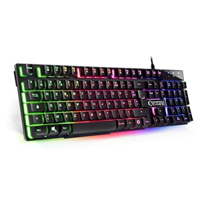 Afbeelding van EMPIRE Gaming toetsenbord K300 (AZERTY) 105 semi mechanische toetsen RGB LED achtergrondverlichting 19 anti ghosting 12 multimedia sneltoetsen USB bedraad