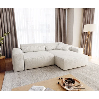 Afbeelding van Hoekbank Sirpio XL 270x170 cm bouclee crème wit recamiere variabele