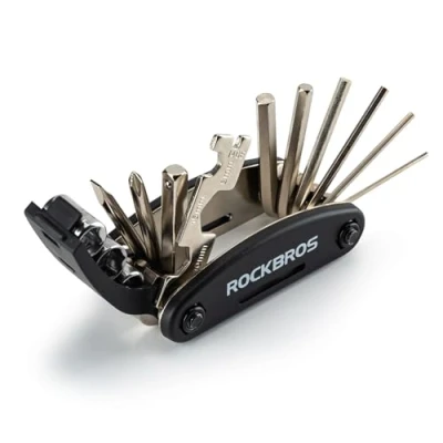 Afbeelding van ROCKBROS Multifunctioneel Gereedschap 16 in 1 Vouwgereedschap voor Reparatiefietsen Zwart