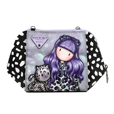 Afbeelding van Schoudertas Gorjuss Smitten kitten Zwart Wit (26 x 15,5 9,5 cm)