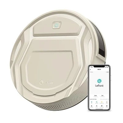 Afbeelding van Robotstofzuiger,Lefant M210P 2200 Pa Zuigkracht, Connect Robotstofzuiger met WiFi/Bluetooth/Alexa/App, 6 Reinigingsmodi, Auto Opladen, 120min Autonomie, Ideaal voor Harde Vloeren en Huisdierenhaar