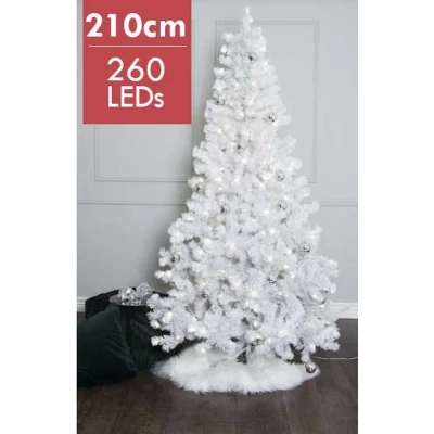 Afbeelding van Kerstboom wit &quot;Ottawa&quot; 210cm 260 leds