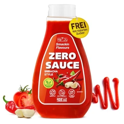 Afbeelding van Zero Sauce Sriracha 1x 425ml Lichte Saus, geen vet en toegevoegde suiker, veganistisch glutenvrij, geschikt voor keto diëten (425 ml (1 verpakking), Style)