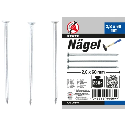 Afbeelding van BGS Nagel assortiment 250 gram 2,8 x 60 mm