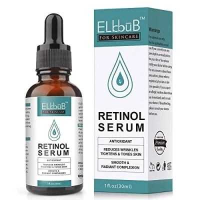 Afbeelding van Retinol gezichtsserum met retinol, hyaluronzuur en vitamine E stralend, gelijkmatige huid, rimpelweg, direct effect, huidverzorging