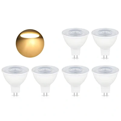 Afbeelding van MR16 GU5.3 LED lampen, 5W 500LM dimbare spotlamp AC 220 240V, equivalent voor 50W halogeenlamp, 120 stralingshoek (Color : Warm White 3000K, Size 6 PCS)