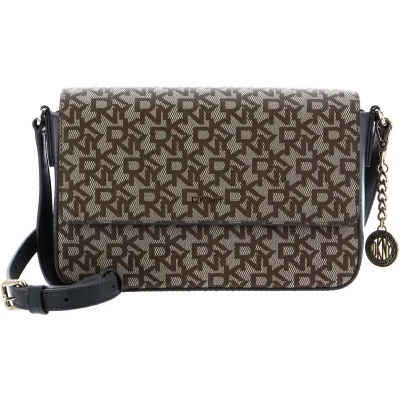 Afbeelding van DKNY Schoudertas Bryant Flap Crossbody Bag Chino / Charcoal Bruine Veelkleurig