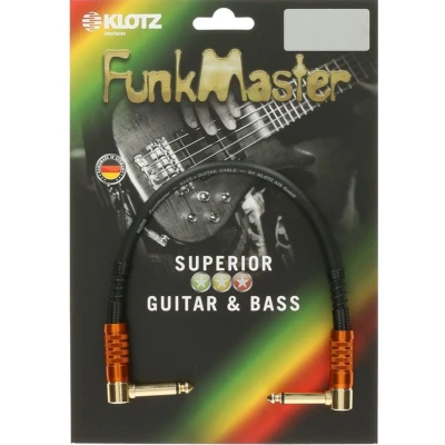 Afbeelding van Klotz pedaal Patcher 0,6m 2x hoek Stevens FunkMaster TMRR 0060 Mono Patchkabel