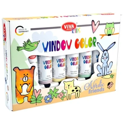 Afbeelding van Window Color Set Kids, Nordic Friends
