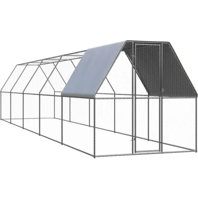 Afbeelding van vidaXL Kippenhok 2x10x2 m gegalvaniseerd staal