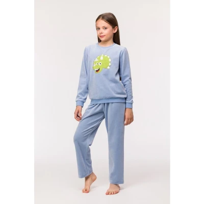 Afbeelding van Pyjama meisjes woody velours dino