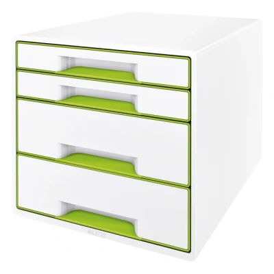 Afbeelding van Ladenblok Leitz WOW Cube 4 laden wit/groen