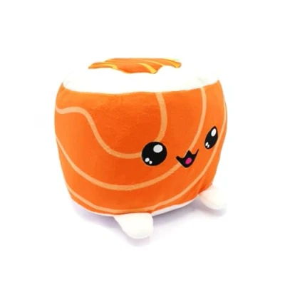 Afbeelding van Joy Toy Plushi Uramaki met zalm (geborduurd) pluche afmetingen 20 x 15 cm