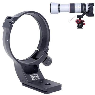 Afbeelding van iShoot Metalen Lens Collar Statief Mount Ring Compatibel met Canon RF 100 500mm f/4.5 7.1L is USM, Ondersteuning Houder Beugel Bodem Arca Swiss Fit Quick Release Plaat Zwaluwstaart Groove