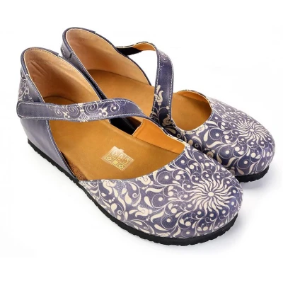 Afbeelding van GOBY Paars Pattern Ballerina Handgemaakt Premium Kwaliteit Maat 38