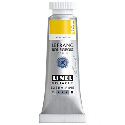Afbeelding van Lefranc &amp; Bourgeois Linel Gouache Extra Fine Cadmium Free Medium Yellow 161 14ml
