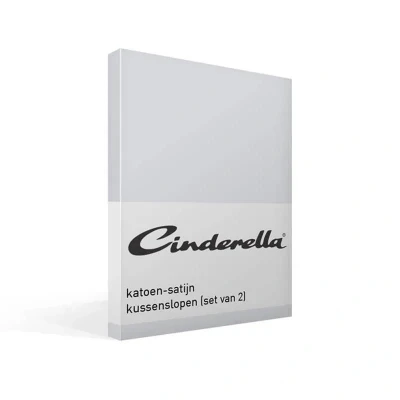 Afbeelding van Kussenslopen Cinderella Light Grey (Satijn) (set van 2) 60 x 70 cm