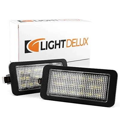 Afbeelding van LIGHTDELUX Vervanging voor led kentekenplaatverlichting, nummerplaatverlichting zonder foutmelding, met E keurmerk, compatibel Seat Ibiza 6J 5 deurs 2008 2012 V 032602