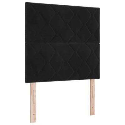 Afbeelding van vidaXL LED Hoofdbord met striplichten Zwart 100 cm Fluweel