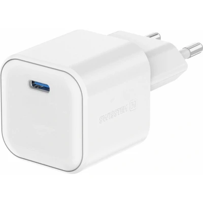 Afbeelding van Swissten USB C Snellader 35W GaN technologie Wit