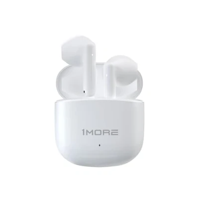 Afbeelding van 1MORE Q10 draadloze oordopjes, Bluetooth 5.3 half in ear comfortabele pasvorm, stereohoofdtelefoon met diepe bas en dubbele microfoons, 26 uur speeltijd, IPX4 waterdichte (Wit)