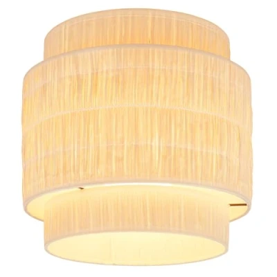Afbeelding van Briloner Papper plafondlamp, natuurlijke kleur, Ø 30 cm, raffia, E27
