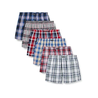 Afbeelding van Lower East Heren Amerikaanse boxershorts, Geruit, set van 6, 4XL