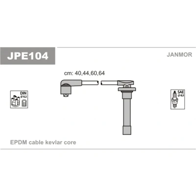 Afbeelding van JANMOR JPE104 Bougiekabelset HONDA: CIVIC 5 Stufenheck, 4 Hatchback