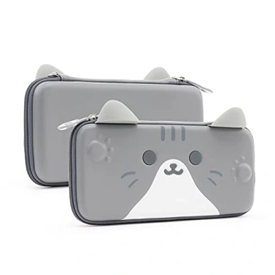 Afbeelding van GeekShare Draagtas voor kattenoren Nintendo Switch Slanke, draagbare harde reistas, geschikt consoles en speelaccessoires