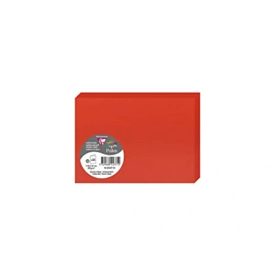 Afbeelding van Clairefontaine 22371C 25 dubbele kaarten formaat C6 (11 x 15,5 cm) 210 g/m² kleur: koraalrood uitnodigingskaarten evenementen en correspondentie serie pollen premium papier glad