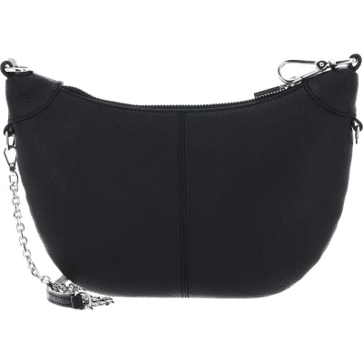 Afbeelding van COCCINELLE Leren Schoudertas Virtual Mini Bag Grained Leather Noir Zwart