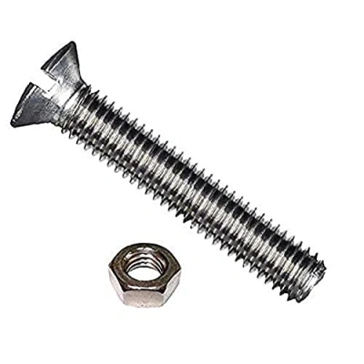 Afbeelding van Merriway BH02522 Machineschroeven met verzonken kop sleuf, 100 stuks, M3 x 25 mm, helder verzinkt, stuks