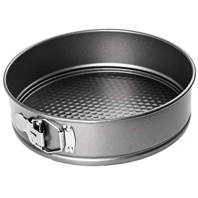 Afbeelding van KADAX Springvorm, Stalen anti aanbak vorm, ronde Bakvorm voor Taart, Cake, Bakplaat, Taartpan, Cake Bakvorm, Taartvorm met vlakke Bodem, stevig, zilverkleurig (Durchmesser: 26 cm)