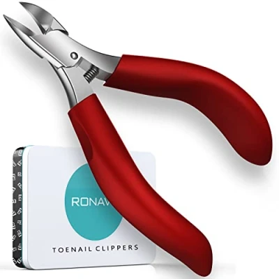 Afbeelding van Podoloog teennagelknipper, professionele dikke en ingegroeide teennagelknipper voor mannen senioren, pedicuretondeuse teennagelsnijders, super scherp gebogen mes verzorgingsgereedschap