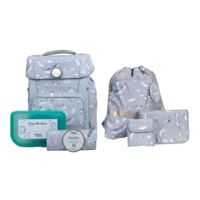 Afbeelding van School Mood Schooltassenset 7 delig Champion Maxx Aqua Nordic Collection, blauw