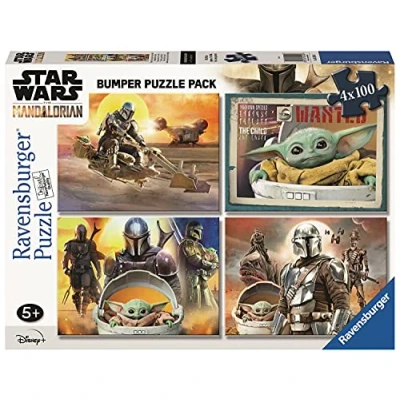 Afbeelding van Ravensburger Puzzel: Star Wars, Baby Yoda, Puzzel, 5 jaar of ouder, puzzels voor kinderen van jaar, kinderpuzzel, 4 puzzels, 100 stukjes, cadeau