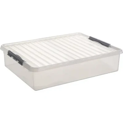 Afbeelding van SUNWARE Q Line BedBox 60 liter 80 x 50 18cm transparant/grijs