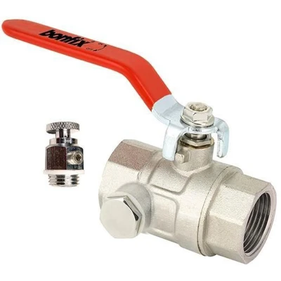 Afbeelding van Bonfix kogelkraan / afsluitkraan 1/2&quot; met aftapper