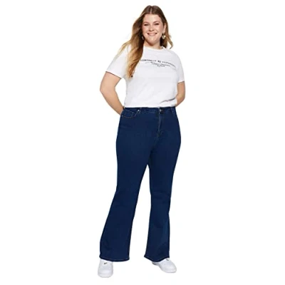 Afbeelding van Trendyol Vrouwen Hoge taille Dun Grote maten jeans