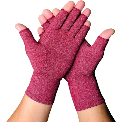 Afbeelding van KANGKA® Reuma Handschoenen maat M Chili Rood Compressie voor Artrose, Reuma, Artritis, RSI, CTS Unisex