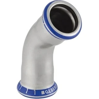 Afbeelding van Geberit mapress bocht 45 graden 1 delig rvs 316 met ciir afdichtring 76 1mm x persmof 32609