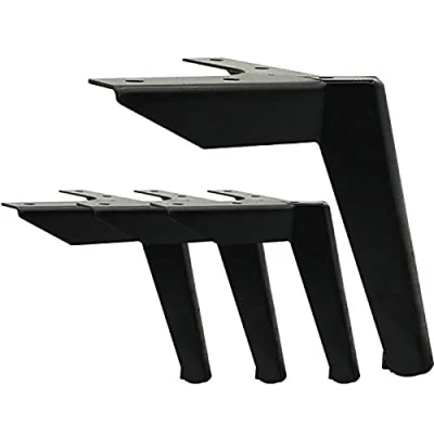 Afbeelding van WZCMLJ 4 stuks zwarte meubelpoten, 15 cm, metaal, kastpoten, doe het zelf tafelpoten, voor stoelen, kast, bank, andere meubelpoten (15 cm)