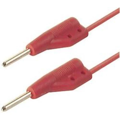 Afbeelding van SKS Hirschmann MVL 2/50 rt Meetsnoer [Stekker 2 mm Stekker mm] 0.50 m Rood 1 stuk(s)