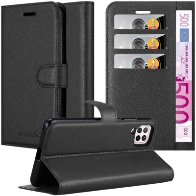 Afbeelding van Cadorabo Hoesje geschikt voor Huawei NOVA 6 SE / P40 LITE 7i in PHANTOM ZWART Beschermhoes met magnetische sluiting, standfunctie en kaartvakje Book Case Cover Etui