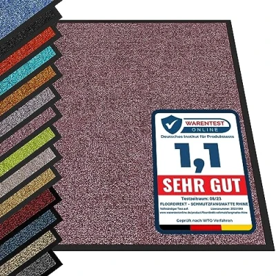 Afbeelding van etm® Schoonloopmat Voetmat in vele maten Deurmat/voetveger voor binnen en buiten Vinyl, Polyamide aubergine/paars 120 x 180 cm