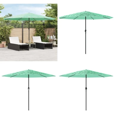 Afbeelding van Parasol met stalen paal 388x388x248 cm groen