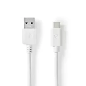 Afbeelding van USB 3.1 Cable (Gen2) C™ Male A 1.0 m White Nedis