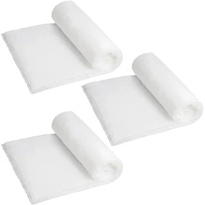 Afbeelding van JOYIN Sneeuwbedekking kerstdekens (3 stuks), 38 cm x 3,04 m zachte dikke kunstmatige sneeuwdeken, sneeuwrollen, sneeuwlakens, nepsneeuw katoenen stof voor kerstvakantie winterdecoratie