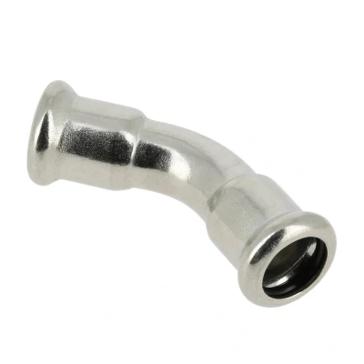 Afbeelding van Bonfix Perskoppeling RVS 316L Bocht 45 42x42mm